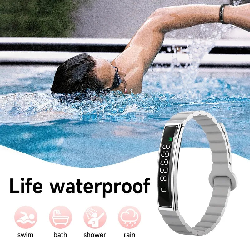 Women Smart Bracelet Heart Rate Health Monitor Activity Fitness Tracker Sports Wristband Waterproof Wristwatch Men Smartband