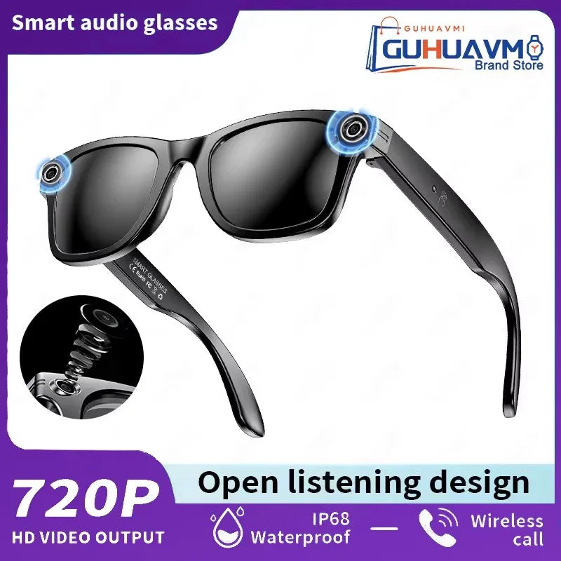 Smart Glasses 800W Pixel HD Camera Bluetooth Call Video Recording AI intelligent Real-time translation Object recognion Sunglass