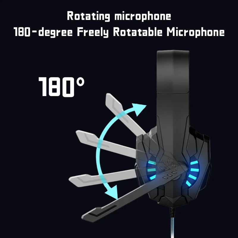 A7 Bass Gaming Headset with Mic Over-Ear Headphones Stereo Sound Gamer Video Game Noise Cancelling for PC Gaming Headset Esports