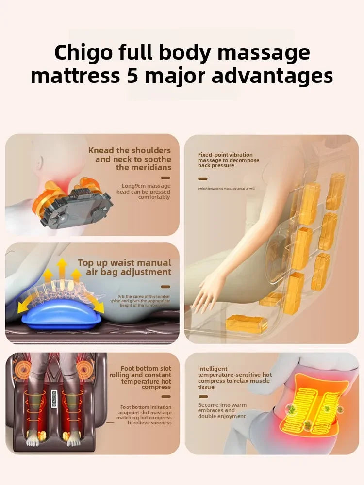 Massager shoulder cervical back waist multifunctional mattress full body automatic kneading instrument massagecushion home chair