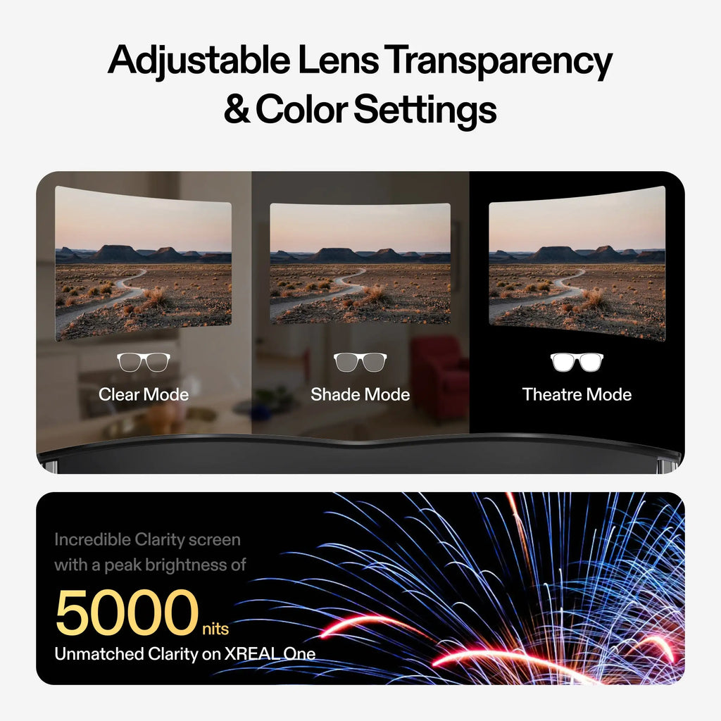 Xreal One AR Smart Glasses 3840X1080 Native 3DoF X1 Chip 50 FOV Ultra Large Viewing Angle Non Translation VR Glasses