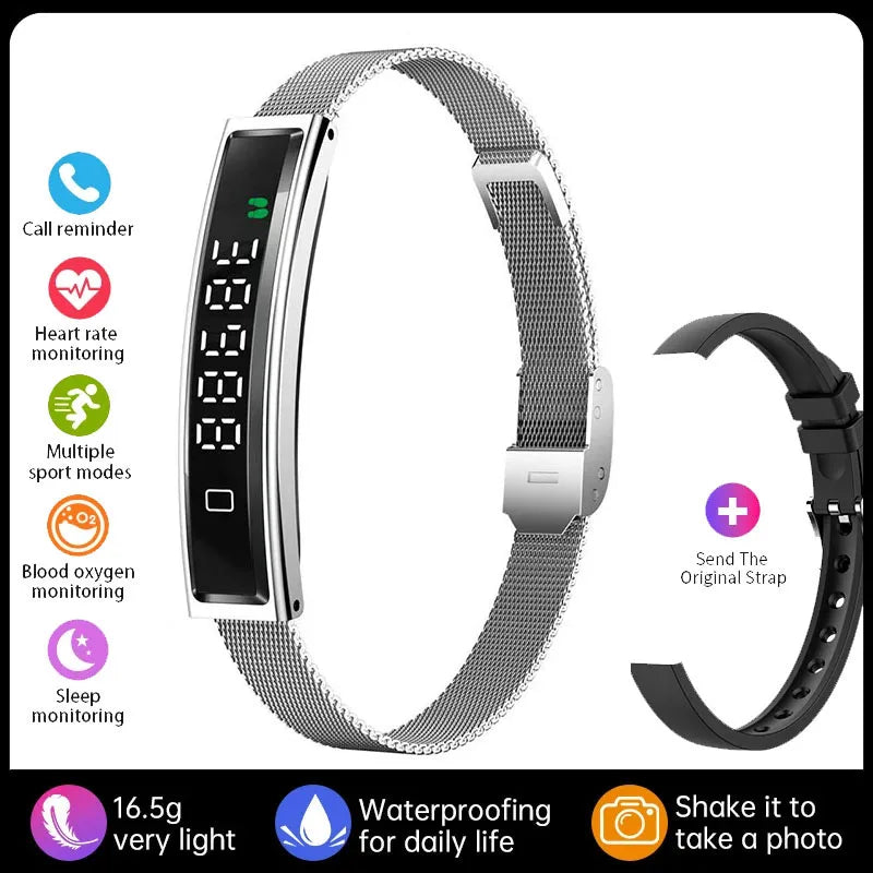 Women Smart Bracelet With Heart Rate Monitor Activity Fitness Tracker Sports Wristband Waterproof Smart Watch Men Smartband