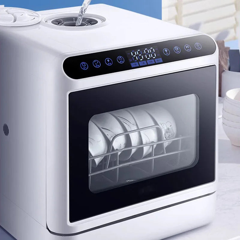 Installation-free tabletop dishwasher 110V/220V water tank model UV+high temperature sterilization Household dishwasher