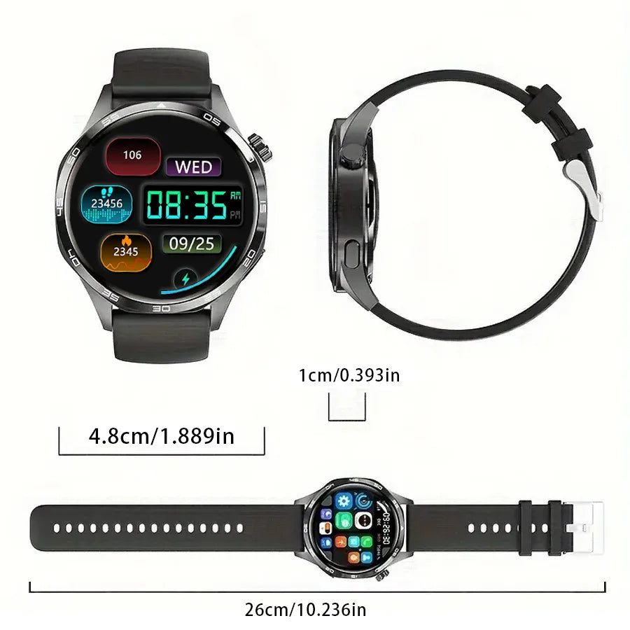 Smart Watches for Men, 1.52" HD AMOLED Fitness Tracker with 110+ Sport Modes, 24/7 Heart Rate Sleep Monitor , IP68 Waterproof