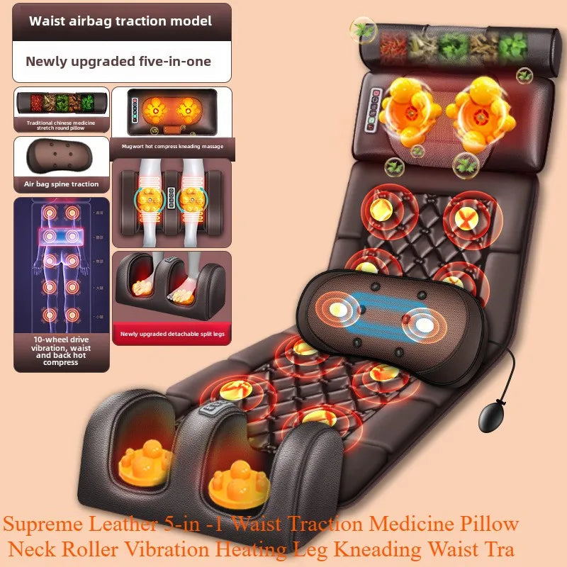 Cross-border multi-functional massage kneading neck massage pad vertebra lumbar back household pillow cushion massage mattress