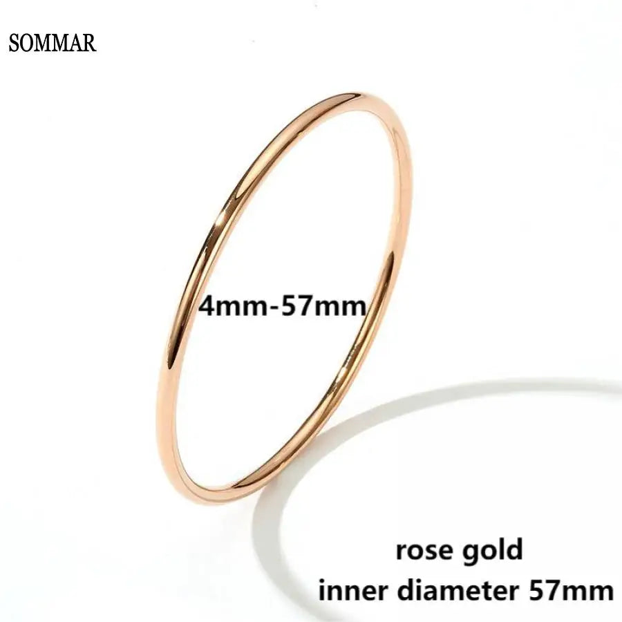 SOMMAR Hot Sale stainless_steel color charms bangle Simple Heritage Gold/Rose Gold Wedding Bracelet Jewelry European Style