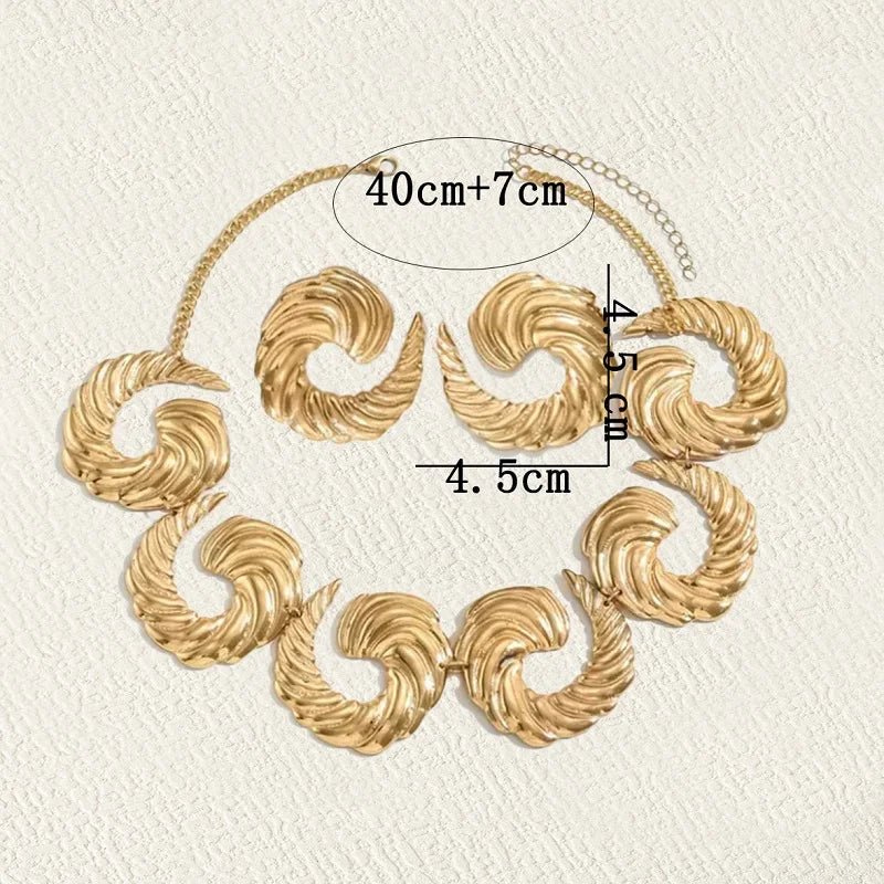 Spiral  Necklace Pendant Chain Women Girls Gifts Vintage Fashion Jewelry Hot Sale Party Gift 2025 New Style