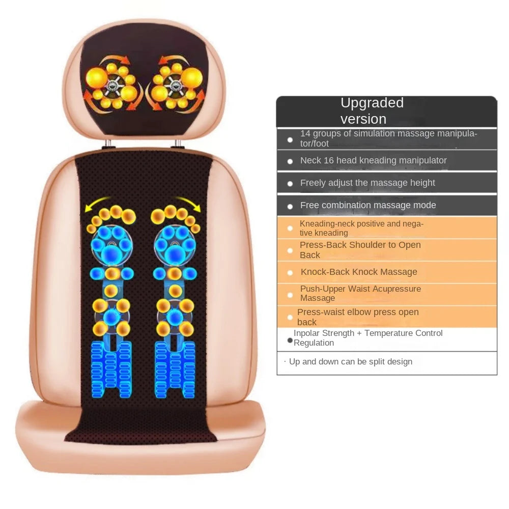 Shoulder and cervical vertebra massager instrument neck waist shoulder back lumbar functional whole body household chair cushion