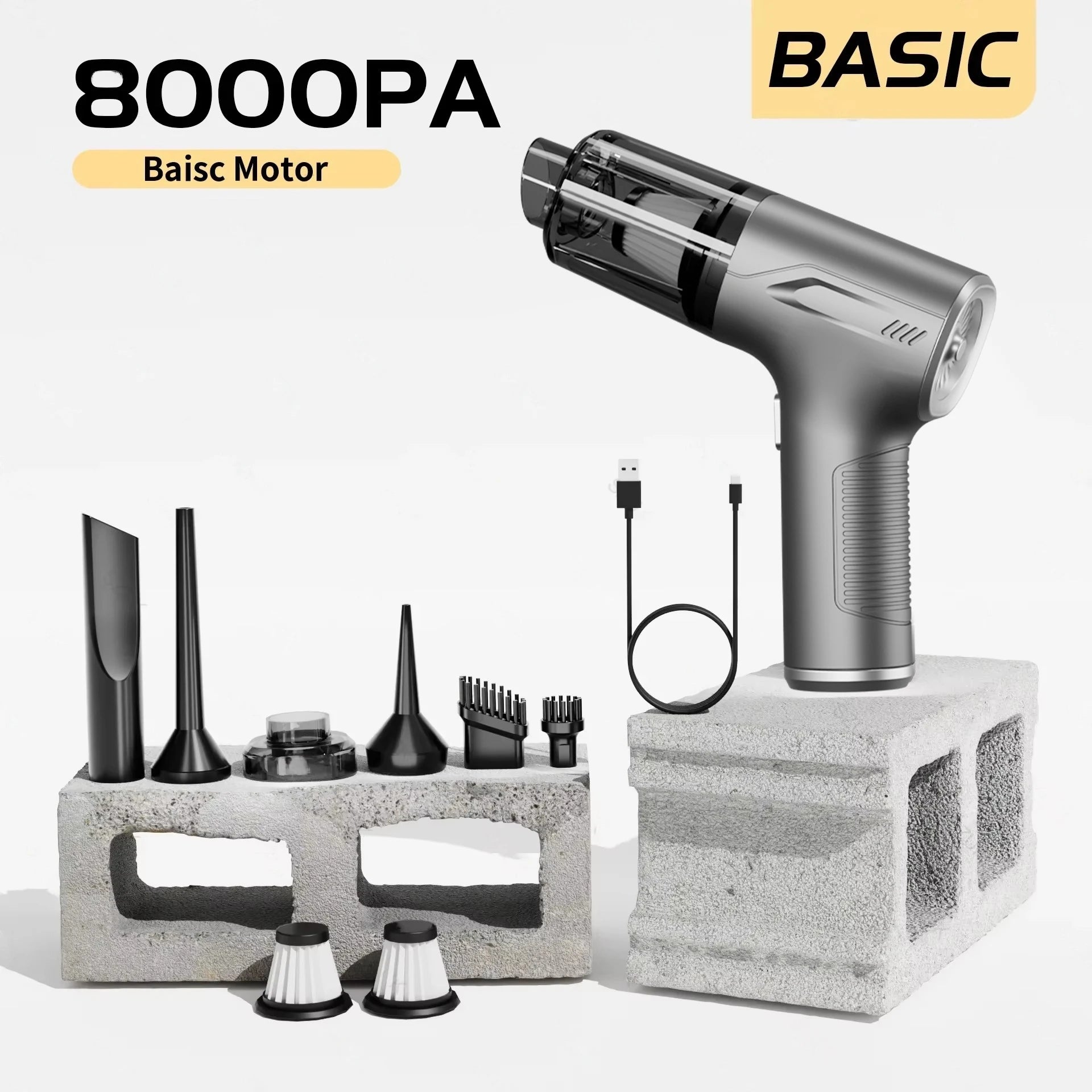 CENRR 98000PA Car Vacuum Cleaner Portable Wireless Cleaner Powerful Strong Suction Handheld Cleaning Machine for Home Appliance