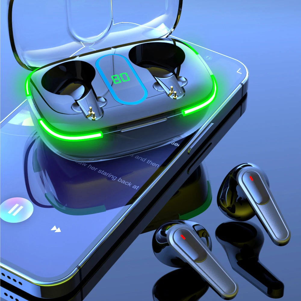 TWS Air Pro70 Wireless Bluetooth-compatible Headset with Mic LED Colorful Display Earbuds Wireless Charging Headphones for Phone