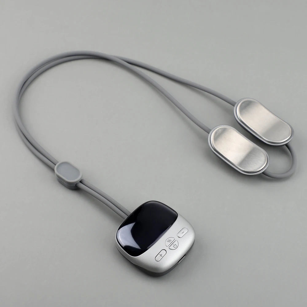 4 Gear Electric Neck Massager Micro-current Cervical Spine Massager Portable Hot Compress Smart Neck Massage Relaxation Tools