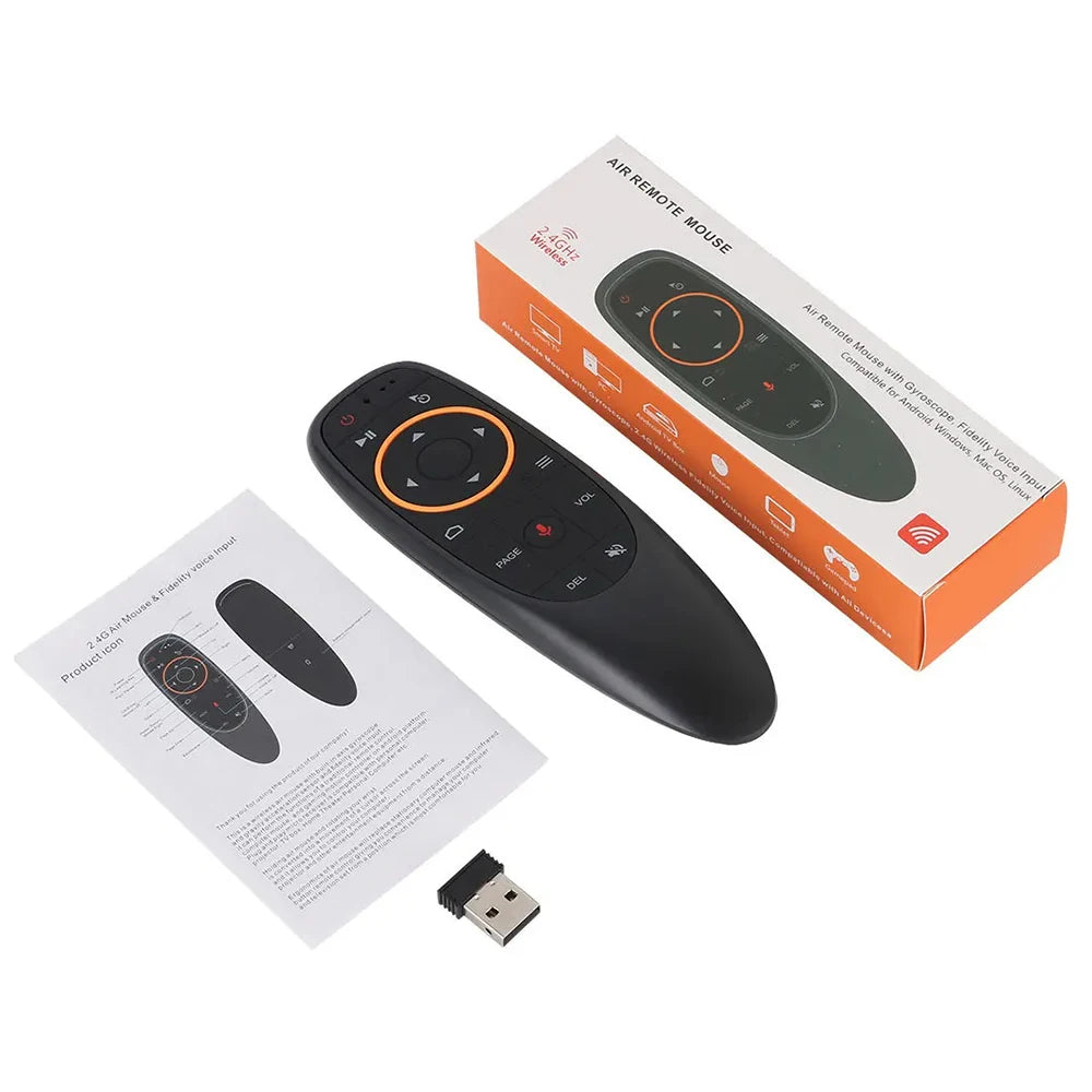 Voice Remote Control G10S Air Mouse 2.4G Wireless Gyroscope IR Learning for H96 MAX X88 PRO Android TV Box HK1