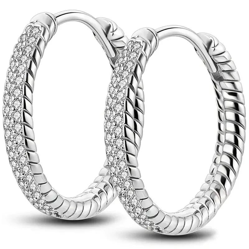 2025 New European and American Shiny Inlaid Cubic Zirconia Fashion Jewelry for Daily Matching with Light Luxury Earrings