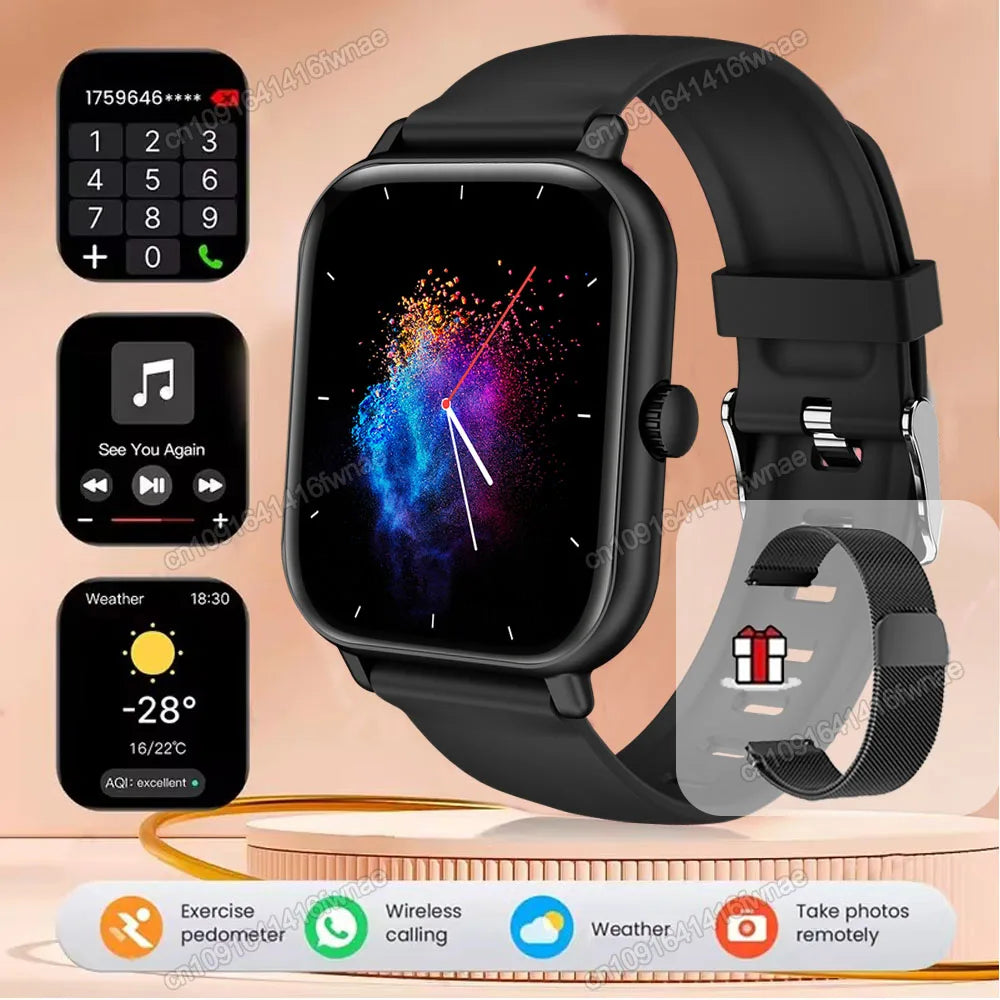 Smart Watch For Android IOS Watches 2.01inch HD Display Bluetooth Call Message Alert Music Sports Mode Smartwatch Men Women Gift