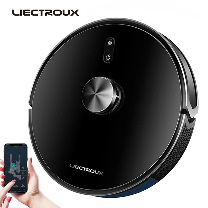 Liectroux / LILIN X6 Robot Vacuum Cleaner,Laser System,Wet Dry Mopping,6500Pa, Multi-Floor Map,Zone Cleaning,APP Restricted Area