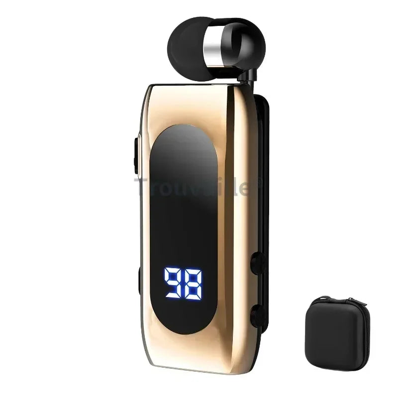 K55 Lavalier Wireless Earphone Bluetooth 5.0 Earphone In Lotus Bussiness Headphone Headset Fast Charge Vibration Power Display