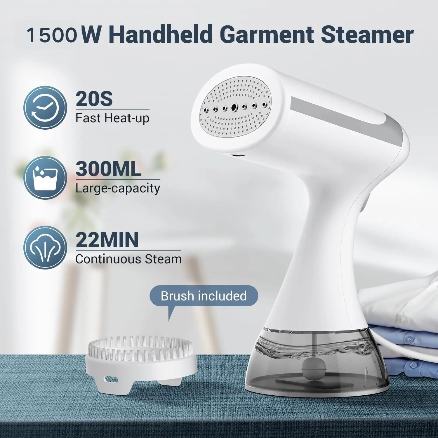 Hand Holding Portable Garment Steamer Iron Steam Cleaner For Cloth 1500W 350ml Garment Hanging Steamer Clothes Ironing Machine