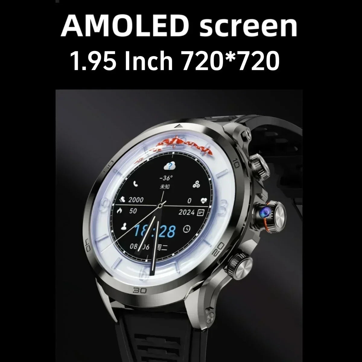 New H19 full network 4G/5G smart watch, 256GB ROM, SIM card inserted into WIFI 1.95-inch 720 * 720 widescreen rotating camera