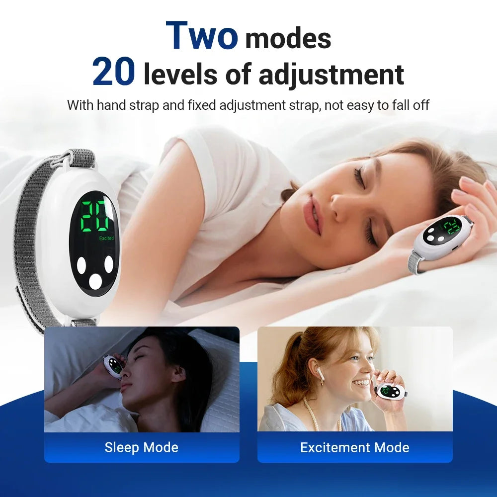 Handheld Sleep Device 20 level Mini Sleep Aid Artifact Hypnosis Machine Help Sleep Smart EMS Pulse Stimulation Type-C Charging