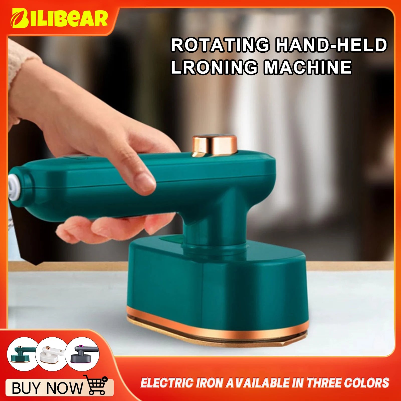 50ML Mini Handheld Steam Iron 40W Foldable Wet Dry Ironing Machine Household Travel Fast Heating for Clothes Fabric Wrinkle