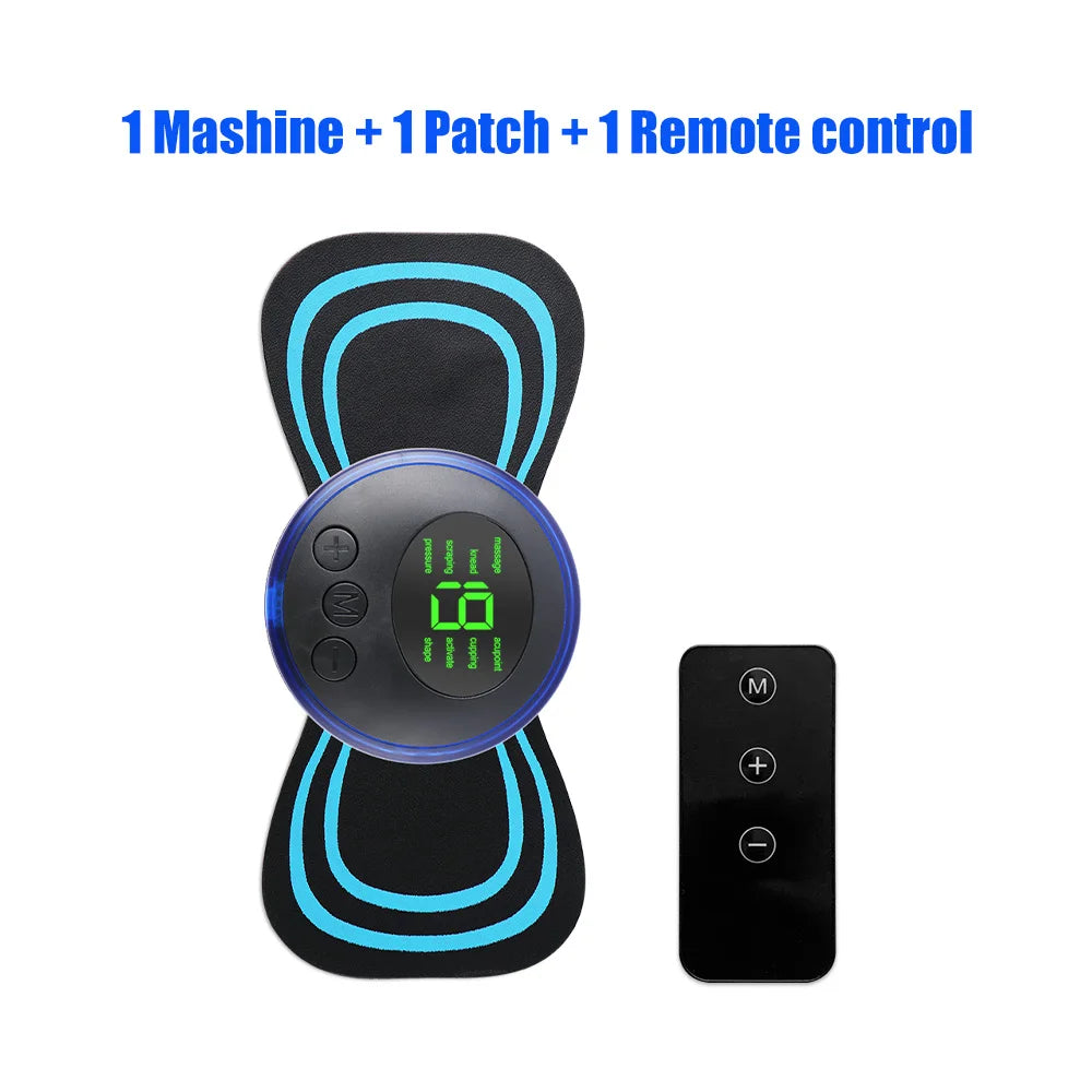 Portable Electric 8 Modes EMS Mini Neck Massager Shoulder Cervical Massage Muscle Stimulator Pain Relief Neck Back Relaxation