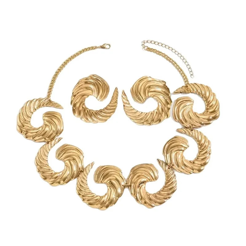 Spiral  Necklace Pendant Chain Women Girls Gifts Vintage Fashion Jewelry Hot Sale Party Gift 2025 New Style