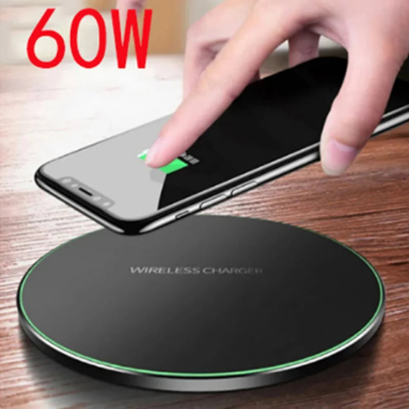 60W Wireless Charger For Ulefone Power Armor 18 18T 19 13 14 Pro Armor 11 11T 12 12S 17 Pro Phone Wireless Charging Pad