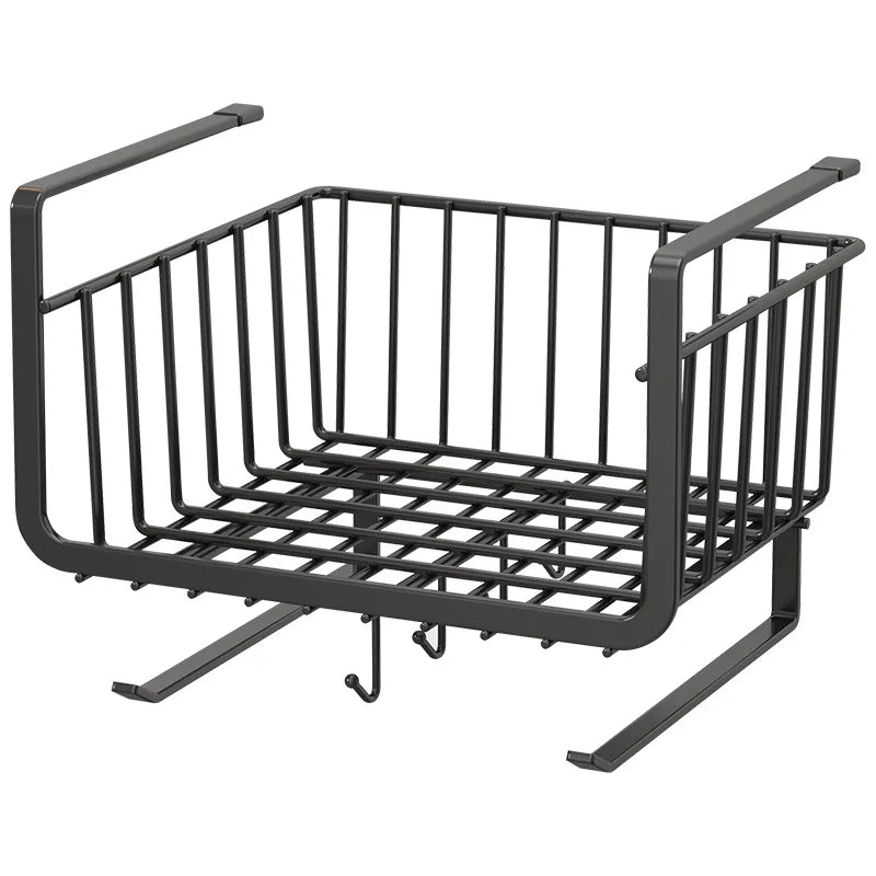 Kitchen Under Cabinet Basket Storage Shelf Tissue Cup Holder Closet Desk Hanging Rack Hollowed Pullout Drawer Sliding Basket