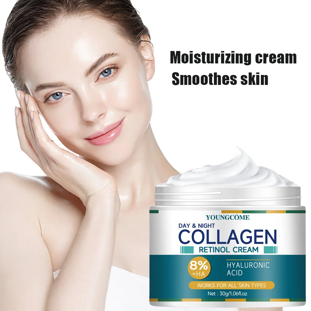 Collagen Cream deeply Hydrates Nourishes The Skin to Restore Elasticity Radiance Moisturizing Anti-wrinkle Aging Shrinks Pores