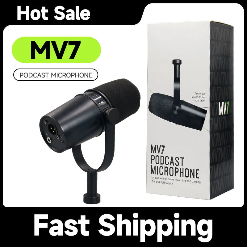 MV7+ USB Metal USB/XLR MV7 MV7X Dynamic Microphone for live streaming professional recording PC phones use
