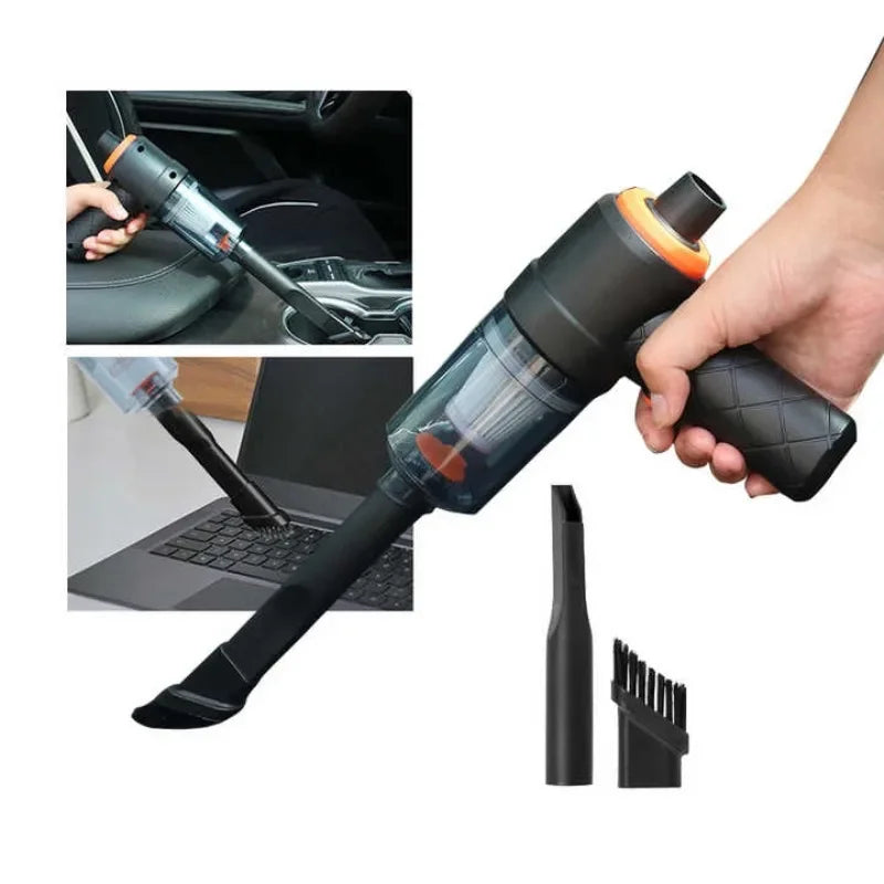 Cordless Car Vacuum Cleaner Mini Portable Vacuum with Strong Suction and Blower Dual Use for Car Interior Home Pet Hair Cleaning