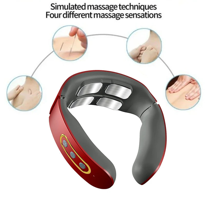 Electric Cervical Spine Massager 6 Models 9 Gears Neck Massage Vertebra Relax Automatic 4 Cervical Massage Machines