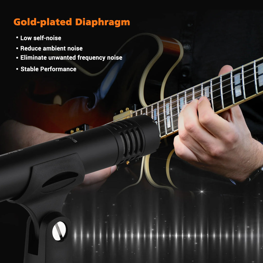 TAKSTAR CM-63 Professional Diaphragm Condenser Microphone Moisture Resistant XLR Cardioid Microphone for Studio Recording Mic