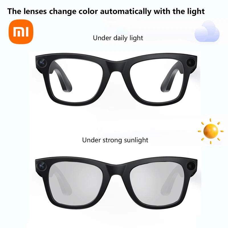 Xiaomi 800W Pixel Intelligent Glasses G300 AI HD Shooting Video Recording Voice Call Translation Smart Glasses Photochromic Lens