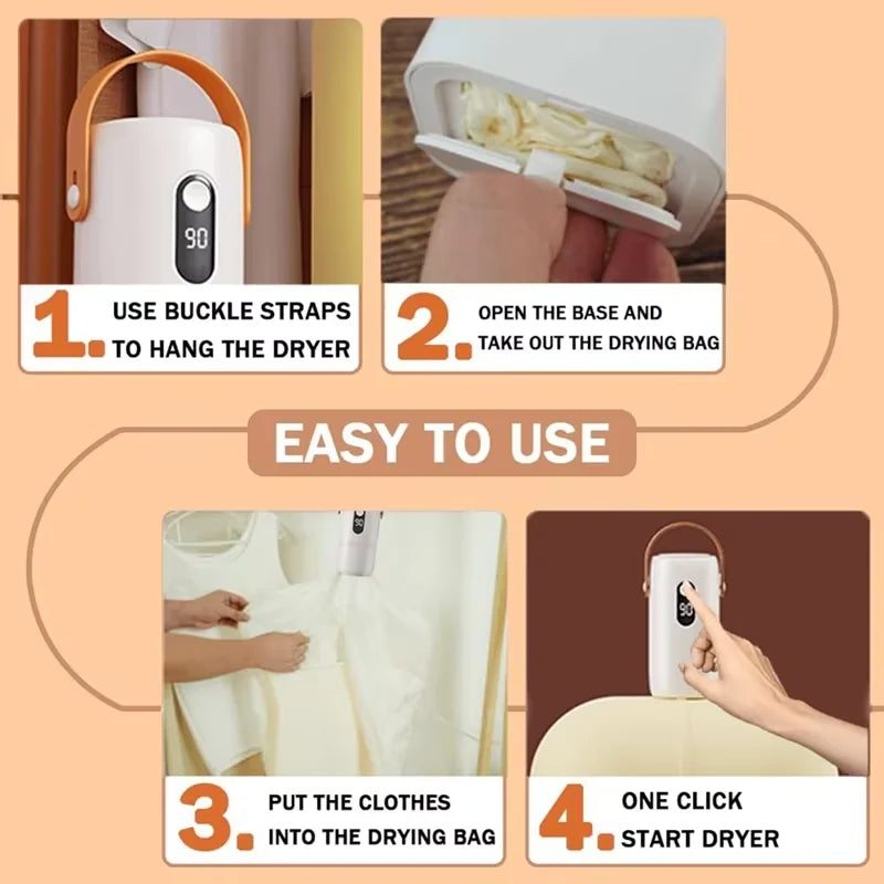 Mini Portable Clothes dryer, Mini Clothing Care Machine Easy To Operate With Timed Shutdown, Convenient To Carry,For Apartments
