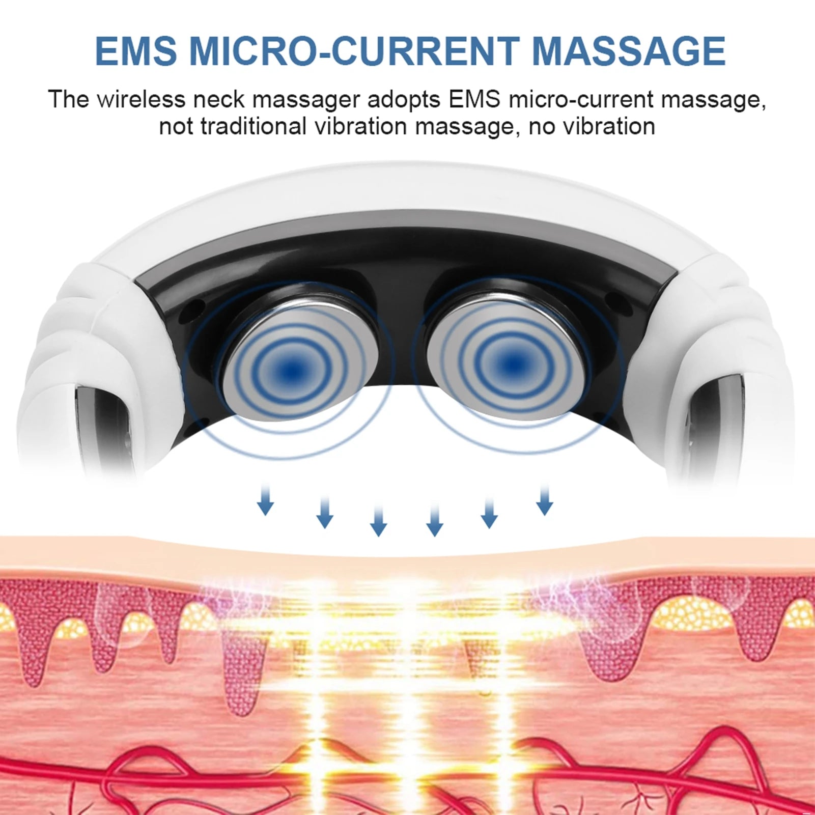 Electric Neck Massager Electric Pulse Magnetic Neck Massager Cervical Vertebra Treatment Shoulder Relax