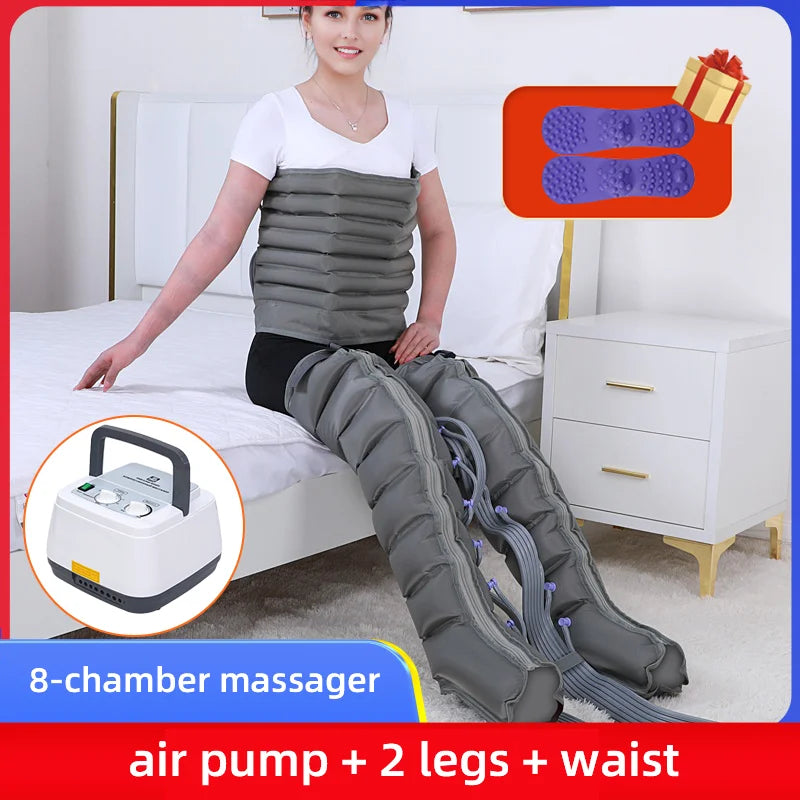 Electric 8-chamber Air Compress Massager Lymphatic Drainage Leg Massage Device Promote Blood Circulation Full Body Massager