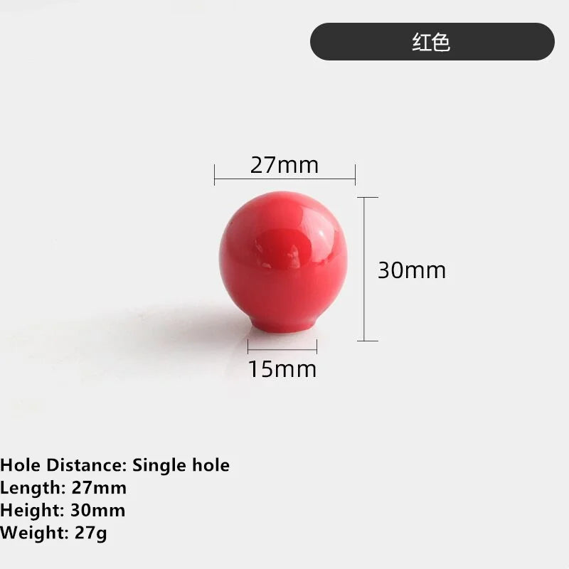 Handles Drawer Cabinet Furniture Kitchen Handles for Cabinet Knob Door Drawer Knob Colour Ceramics Rotundity Single Hole