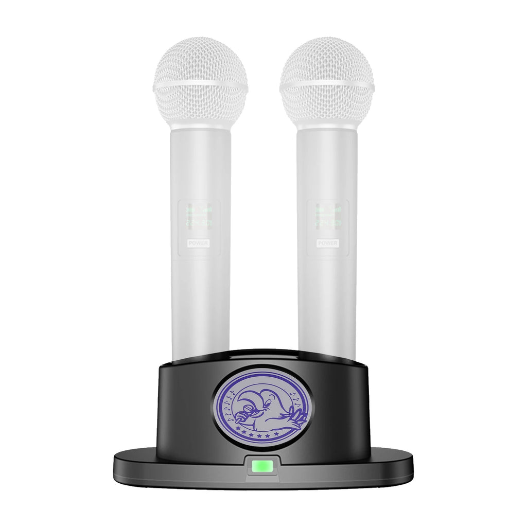 Wireless Magnetic Microphone Charging Station 2 Charger for Universal Mics Portable Desktop Charging Stand Smart Energy Saving