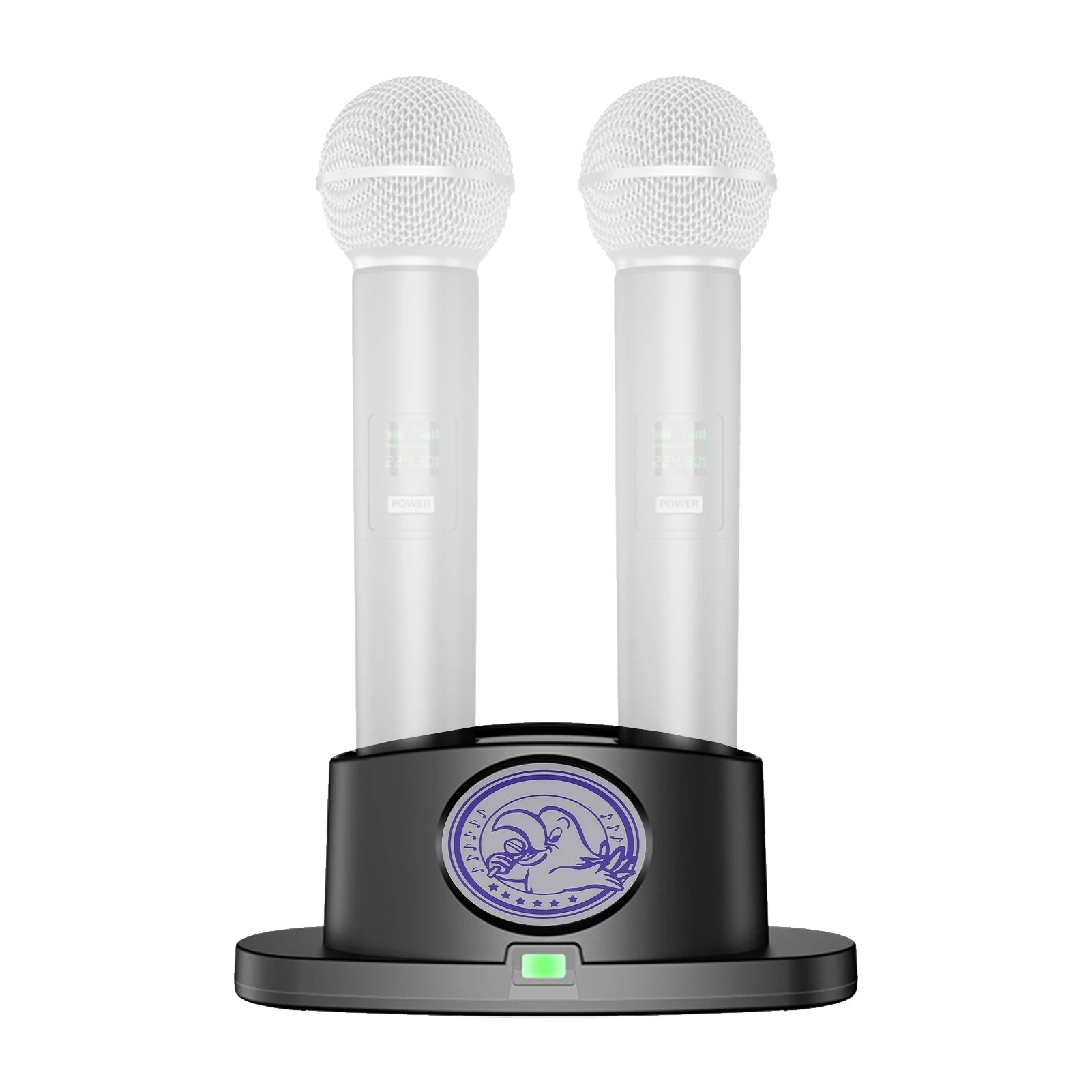 Wireless Magnetic Microphone Charging Station 2 Charger for Universal Mics Portable Desktop Charging Stand Smart Energy Saving