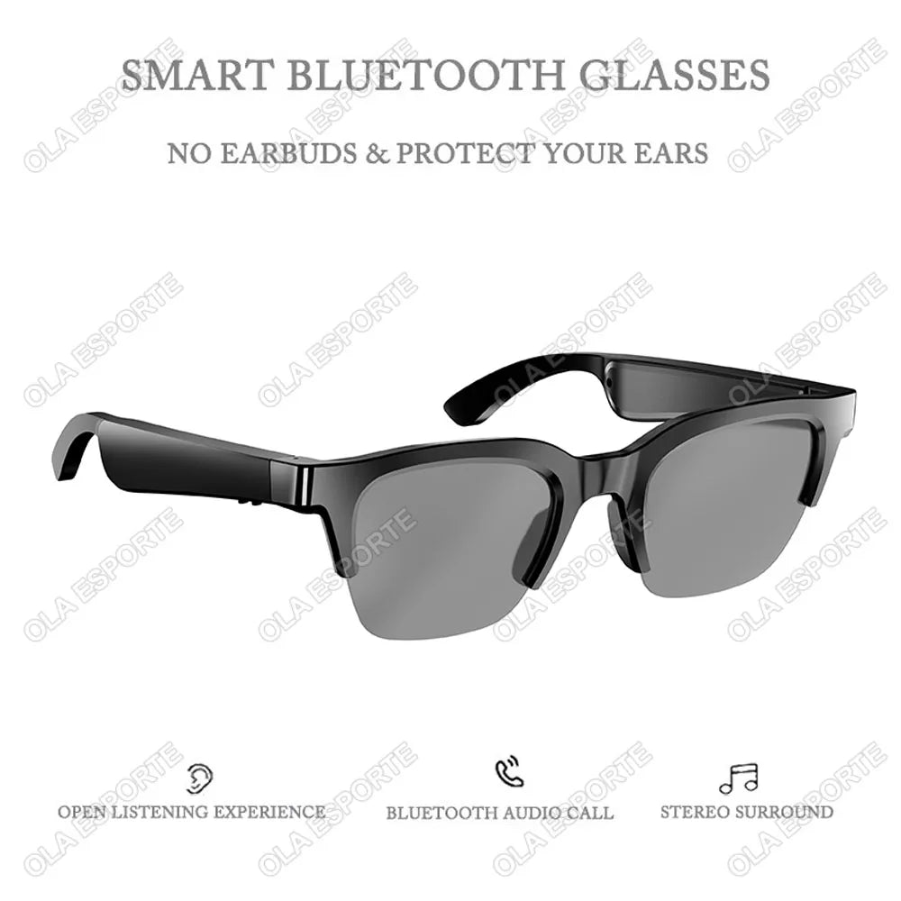 Smart Glasses Men Women Play music Wake up AI UV400 lenses Waterproof Life High Capacity Battery Bluetooth 5.0 Calling Glasses