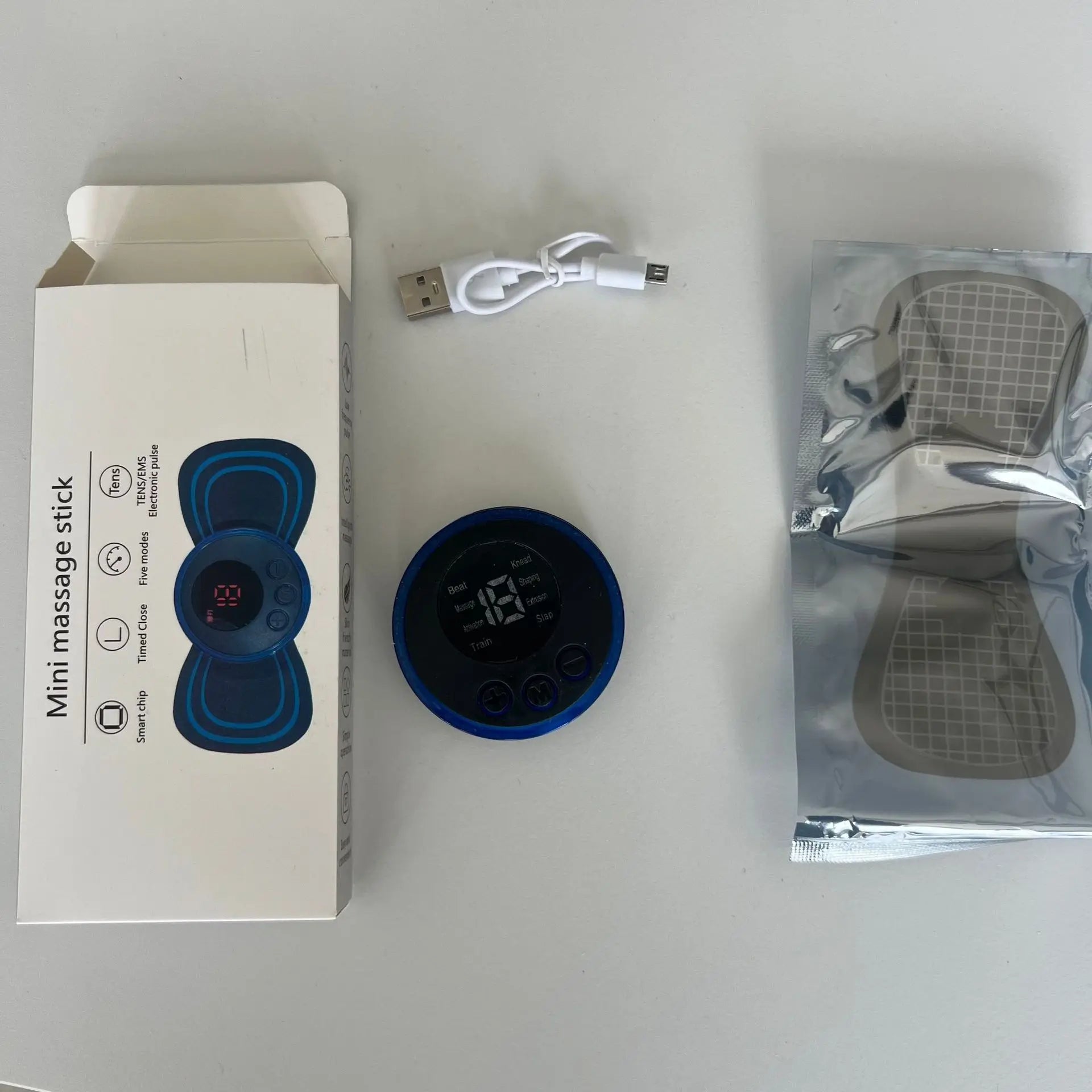 Portable Electric Intelligent Mini Neck Massager Patch for Back and Shoulder Massager With Pad and Remote