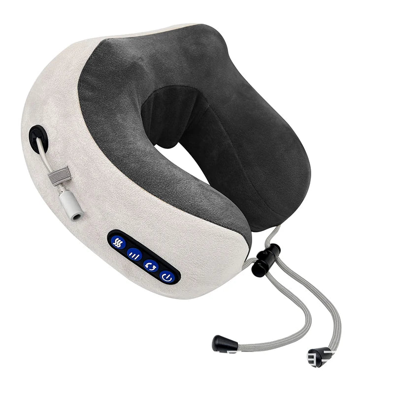 New Neck Massager With Heat Vibration 3D Kneading Shiatsu Massage U Shaped Pillow For Shoulder Cervical Pain Relief Fatigue