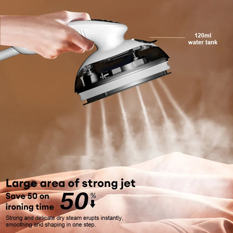 1 handheld garment steamer, portable ironing machine, with 25-second rapid heating and 90° rotatable design