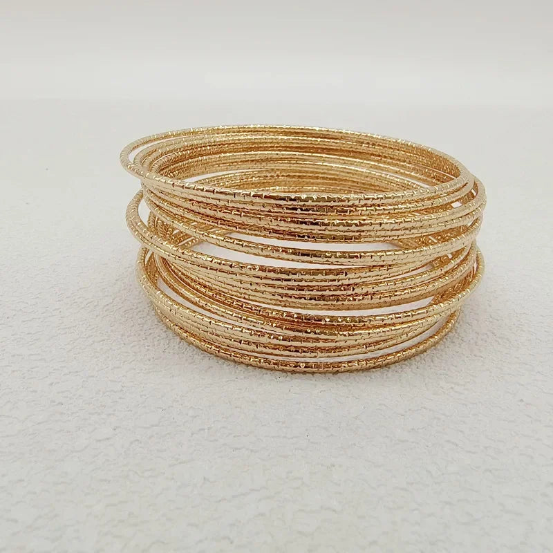 New Multi-layer Full Star Stacking Bracelet Fashion Retro Multi-ring Set of Metal Bracelets 20 Pcs Women's Jewellery Accessories