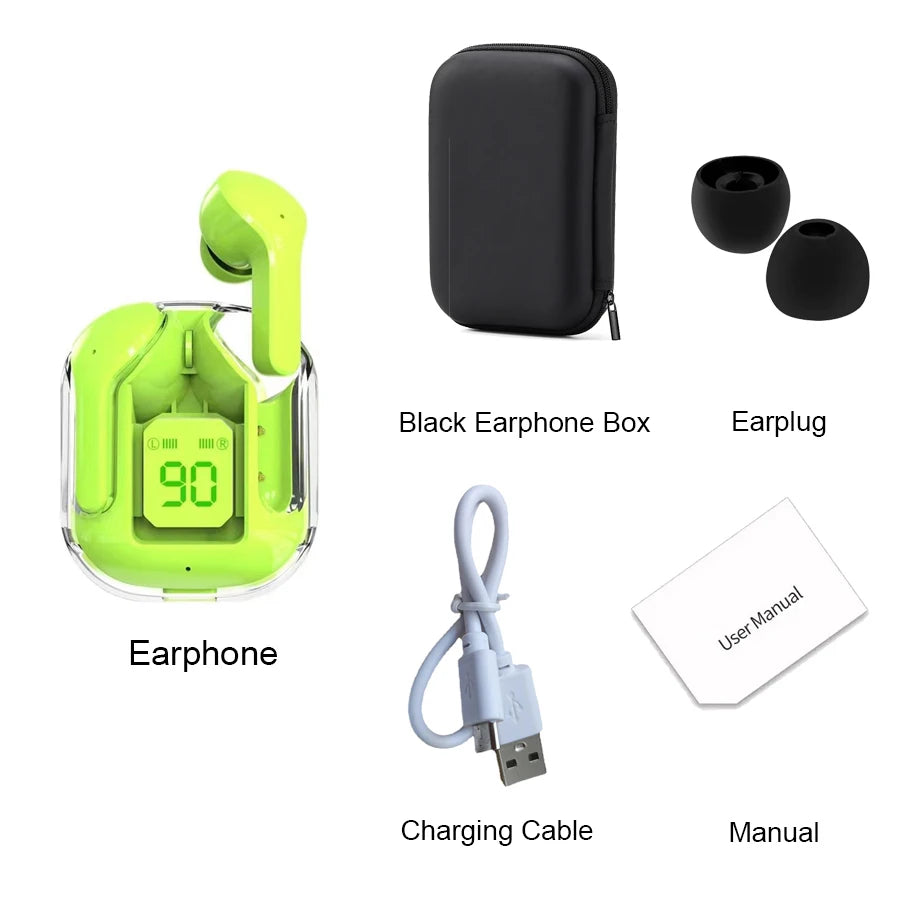 Air31 Tws Earpuds Wireless Bluetooth 5.0 Sport Gaming Headsets Noise Reduction Earbuds Mic Headphones with LED Display Earphones