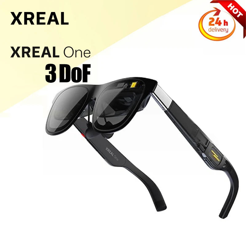 Xreal One AR Smart Glasses 477" HD Screen 3DoF Space Hovering 3D Real Glasses For iPhone Mac Switch PS5 Game Private Cinema new