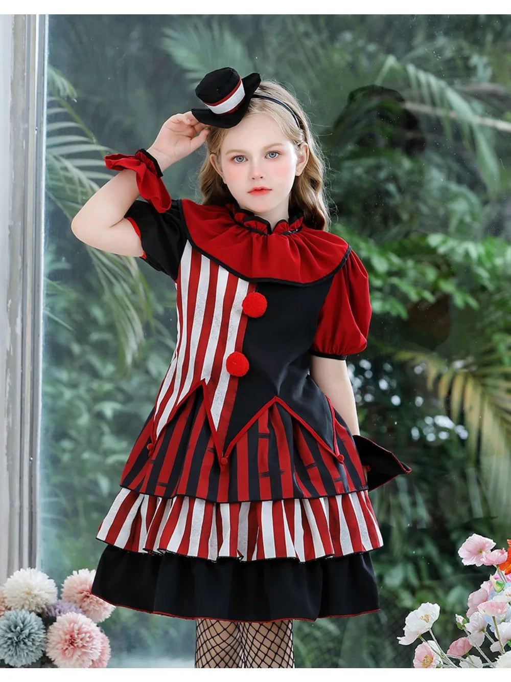 Halloween Children's Costumes Clown Costumes Circus Party Funny Costumes Carnival Costumes Girls Dresses