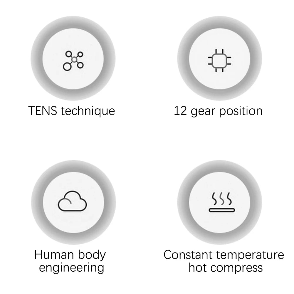 EMS-Neck Acupoints Lymphvity Massager Device Intelligent Neck Massager With Heat for Neck Shoulder