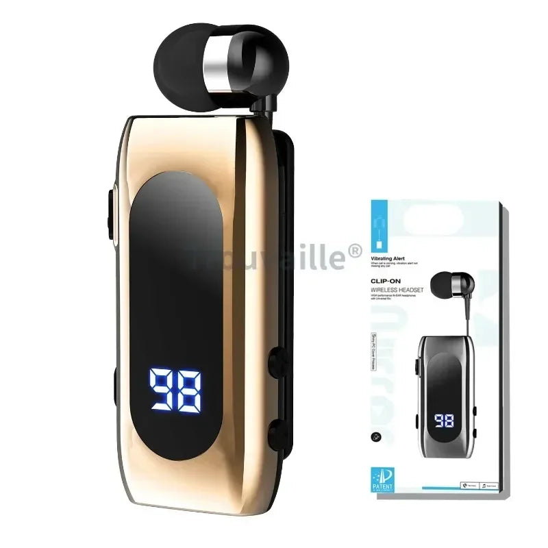 K55 Lavalier Wireless Earphone Bluetooth 5.0 Earphone In Lotus Bussiness Headphone Headset Fast Charge Vibration Power Display